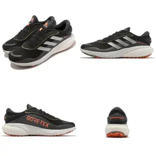 【adidas 愛迪達】慢跑鞋 Supernova GTX M 男鞋 黑 銀 防水 運動鞋 Gore-Tex 愛迪達(GW9109)