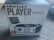 Crosley RECORD PLAYER USB Cover New Open Box Built In Speaker CR6017B-MA
