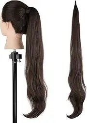 IMISSU Hair Extension Pony Tail Flexible Pretty Hair Ponytails Hairpieces Wig (Chocolate Brown)