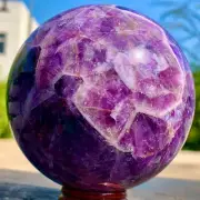1.11LB Natural beautiful Dream Amethyst Quartz Crystal Sphere Ball Healing