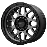 18x8.5 KMC KM535 GRENADE OFF-ROAD Matte Gray Matte Black Lip Wheel 6x5.5 (35mm) (for: Lexus)