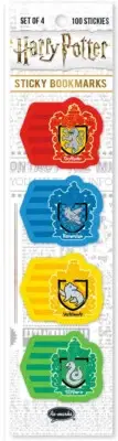 Re-Marks Harry Potter Hogwart's Crests 4 Pads of 25 Sticky Bookmarks