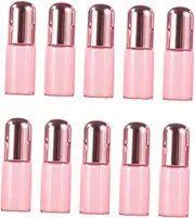 VICASKY 10pcs Glass Roller Bottles Refillable Essential Oil and Perfume Containers with Tight Fitting Lid Portable Design for Skin Care and Fragrance Applications