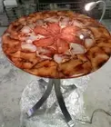 Carnelian Agate Round Coffee Table, Agate Geode Center Luxury Table Decor