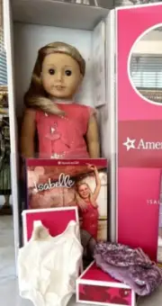 American Girl ISABELLE DOLL + BOOK +DANCE LEO+SKIRT Fast SAME DAY SHIPPING