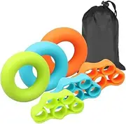 Finger Stretcher Finger Strength Trainer Hand Grip Strengthener,Finger Stretcher Resistance Bands,Hand Grip Strengthener Finger Strengthener,Multiple Resistance Levels Silicone Hand Grip Strengthener