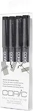 Copic Markers MLBBROAD Multiliner Broad Pigment Based Ink, 4-Piece Set