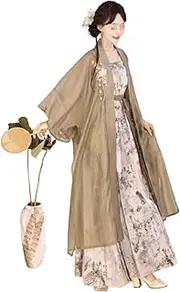 [IDZNFNFX] Women's Clothes Song Dynasty Hanfu Chinese Style Retro Daily Hanfu Chinese Style Improved Hanfu