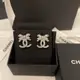 [二手] 全新 CHANEL 香奈兒蝴蝶結23S雙C水鑽耳環