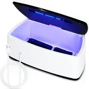 LXIANGN Nail Tool Sterilizer,Portable Large USB 1L High Temperature Nail Cleaning Box for Manicure Salon,Tweezers,Tattoo,Scissors,Jewelry,Phone, Watch,Underwear (White)