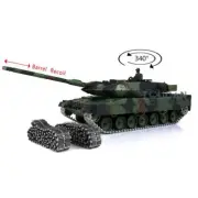 1/16 Henglong 7.0 Leopard2A6 3889 RTR RC Tank Barrel Recoil Metal Track Rubber