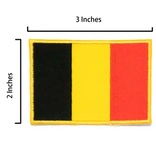 比利時 Belgium 燙貼 刺繡徽章 熨燙布章 背膠貼布繡 電繡徽章 Flag Patch布貼 (3.9折)