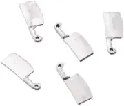 10 Meat Cleaver Charms Antiqued Silver Butcher Pendant Halloween Themed Set *