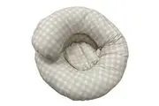 Baby Studio Soft Comfort Maternity Sleeping Body Pillow Support Gingham Beige