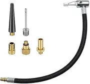 Pump Adaptor ​Presta Valve Adapter Set | Copper & Aluminium Construction | High Pressure 300PSI Reinforced Tube | Black, 20x14x2cm, 85g | Perfect for Bike, Motorcycle & Car Inflation