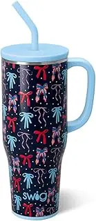 Swig Life 40oz Mega Mug, 40oz Tumbler with Handle and Straw, Extra Large Insulated Tumblers, Cup Holder Friendly Travel Mug (Miss Independence)