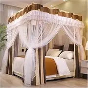 Bed Canopy Mosquito Net for 1.8m/6ft Bed, 360° Wrapping Mesh Bed Curtain, Dustproof Mosquito Net Bed Canopy (Color : Style 4, Size : 180x220x200cm)