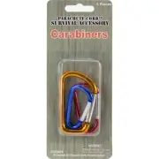 Pepperell Parachute Cord Survival Accessories 3/Pkg-Carabiners PCSA09