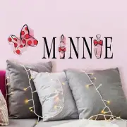 MINNIE MOUSE PERFUME AND LIPSTICK WALL DECALS Girls Removable Disney Stickers