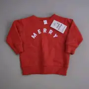 Little Mama Small Shop ' MERRY' Christmas Pullover Unisex Baby Size 6-12mos NWT