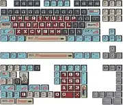 Keytok KOL Mecha Godzilla Dye-Sub PBT Keycaps 157pcs / Set