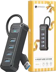 USB Hub 3.0, Iamaker 4 Port USB 3.0 Hub, 5Gbps SuperSpeed Data USB Splitter USB Expander/Extender for Laptop, PC, Xbox, Flash Drive, HDD, Printer, Camera--Electronic Gifts for Holiday Christmas Xmas