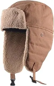 [Generic] Pilot Hat,With Ear Flaps Cotton Hat Cold Protection Windproof Pilot Caps | Ear Protection Hats Russian Winter Costume Accessories for Men Women Outdoor Riding Cold Weather