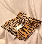 Dolce & Gabbana D&G Tiger Animal Print Cotton Swimsuit Pareo Cover-Up