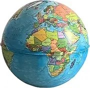 10cm Mini Globe (Political Map) With Money Bank Built In - English Card