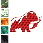 Woolly Mamoth Mastodon, Vinyl Decal Sticker, 40 Patterns & 3 Sizes, #6426