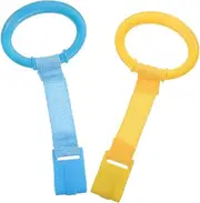 RORPOIR Infant Bed Pull Rings 4pcs Toddler Cot Hanging Bars Non-Toxic Plastic for Baby's Standing Walking Practice