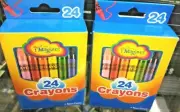 2 - 24 Count BOXES IMAGINE Non-Toxic Crayons conforms to ASTM D-4236 / EN71