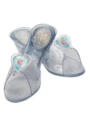 Frozen 2 Queen Elsa Girls Blue Click Clack Costume Shoes