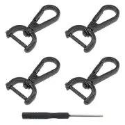 4 PCS Swivel Clasp Hooks,SAFYY Detachable Snap Hook 3.8cm（1.5"） Gunmetal