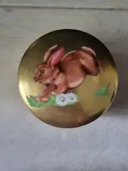 Tiffany & Co Hand Painted Limoges Rabbit Trinket Box
