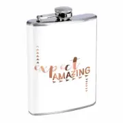 Expect Amazing Em1 Flask 8oz Stainless Steel Hip Drinking Whiskey