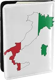 [JEJEA] Italian Flag Map Print Travel Organizer Credit Cards Case Passport BookPassport Holder Cover Wallet forTraveling,, Black, One Size