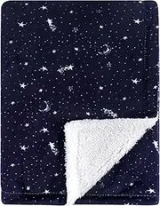 Yoga Sprout Mink Blanket with Sherpa Backing, Moon
