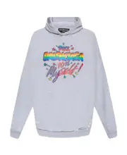 graphic wide-fit hoodie 1,2 Gray