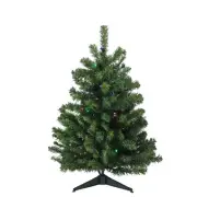 Northlight 3' LED Two-Tone Canadian Pine Artificial Christmas Tree -Multi Lights