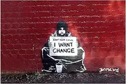 Banksy(change) Famous Oil Paintings Reproduction Giclee Canvas Prints on Canvas Artwork Pictures on Canvas Wall Art for Home Office Decorations(80x120cm_31x47in,Unframed)
