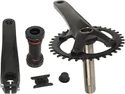 Cycle Crank Arm Set, Aluminum Alloy Cycle Single Chainring Kit, Lightweight Cycle Crankset, Weight Reduction Cycle Crank Chainring Set for Cycling