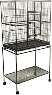 [YES4PETS] 161 cm Bird Cage Parrot Aviary Pet Stand-alone Budgie Perch Castor Wheels