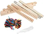 Abaodam 1Set DIY Wooden Weaving Loom for Hand Knitting Machine Fun Cognitive for Parent Interaction for Creative Learning and Weaving Activities