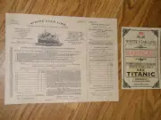 TITANIC Ticket & FREE Passenger BP 1912 White Star Line Cruise Ship Replica NEW!