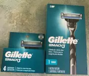 1 Gillette Mach3 Men's Razor Blade & 1 Refill Cartridges - Pack of 4