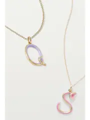 [BEA BONGIASCA] BEA BONGIASCA - Letter A-z 9-karat Gold And Enamel Necklace - W W Gold