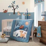 Lambs & Ivy Disney The Lion King 3 Piece Baby Cot Bedding Set Blue Quilt New
