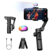 3-Axis Gimbal Stabilizer for Smartphone, Gimbal w/RGB Magnetic Fill Light Upg...