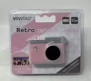 Vivitar Keychain Digital Camera Pink Micro SD Card Slot Prime Lens Miniature-New